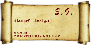 Stumpf Ibolya névjegykártya