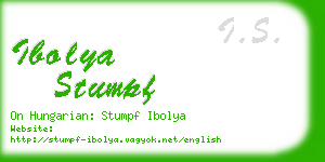 ibolya stumpf business card